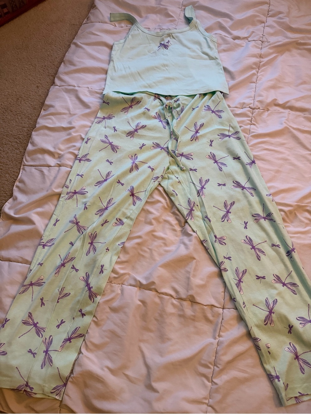 Victoria's Secret Light Green Tank with Pink Label